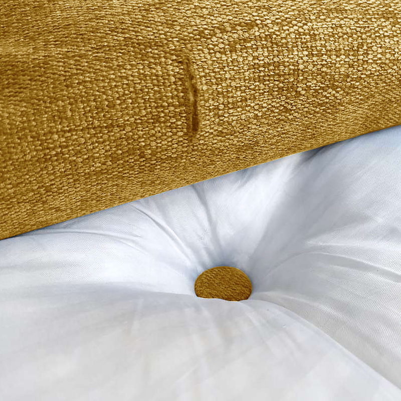 Coussin de tête de lit, Grand lit, Jaune