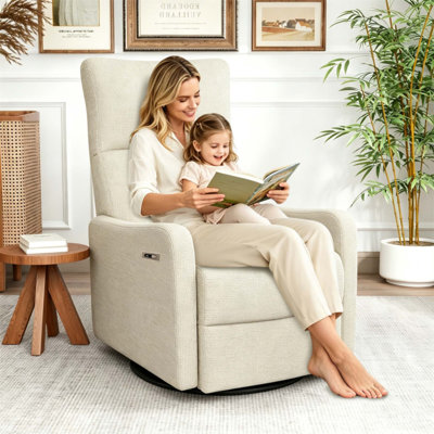 Fauteuil inclinable électrique pivotant à 270 °, berçant et inclinable pour un confort ultime dans les petits espaces