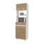 Armoire de cuisine blanche à 4 portes et 1 tiroir avec de grandes tablettes et tiroir, parfaite pour un espace de cuisine organisé et efficace