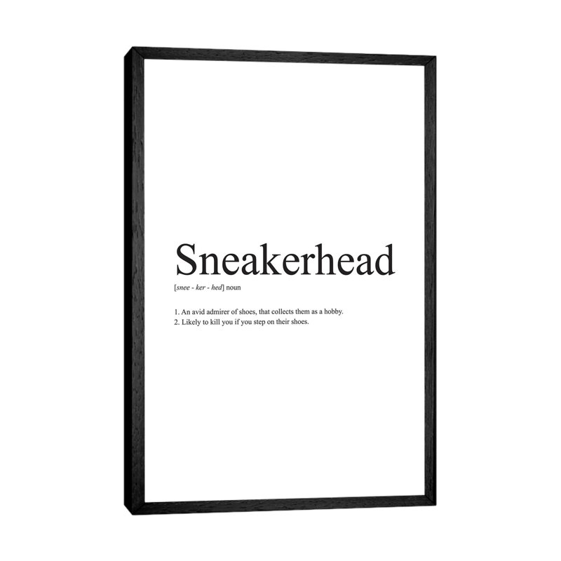 Sneakerhead Definition by Avesix - Print on Canvas, Black Framed, 152.4cm H x 101.6cm W x 3.81cm D