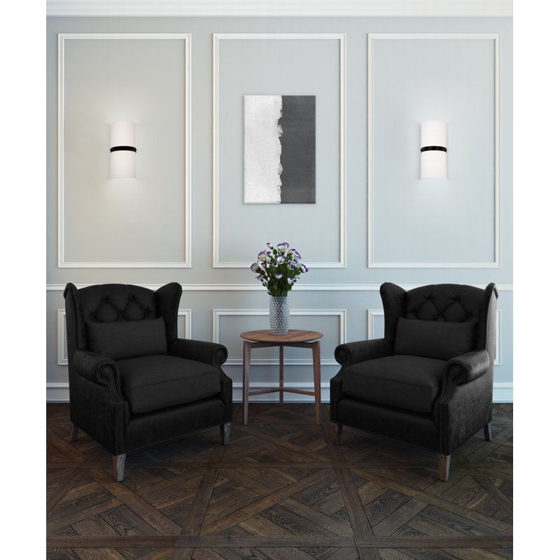 Harrow 1 - Light Flush Mounted Sconce, Black