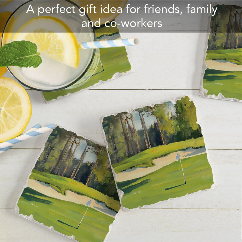 Lot de 4 sous-verres en pierre