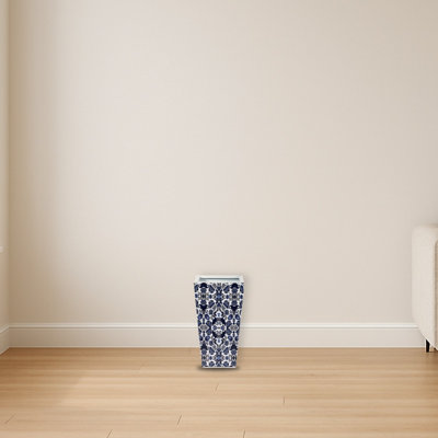Oriental Blue and White Classic Metal Planter