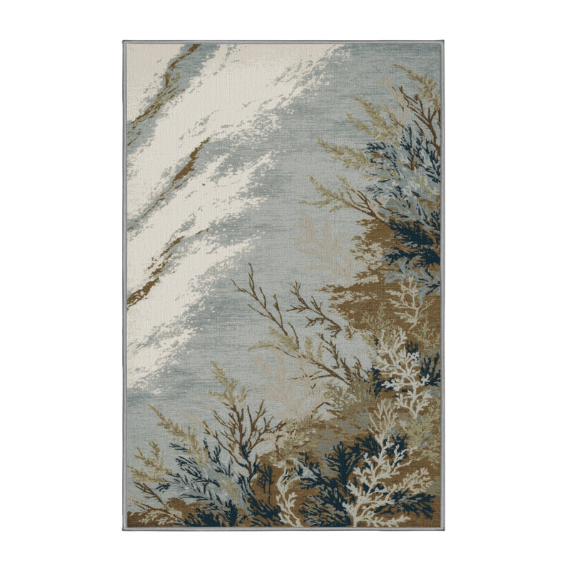 Machine Washable Nature Brown Area Rug, Rectangle 2' x 3'