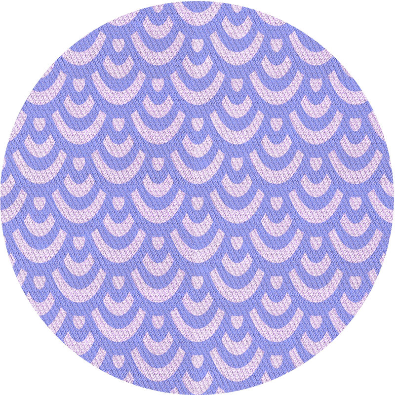 Geometric Indoor Rug, Round 6'