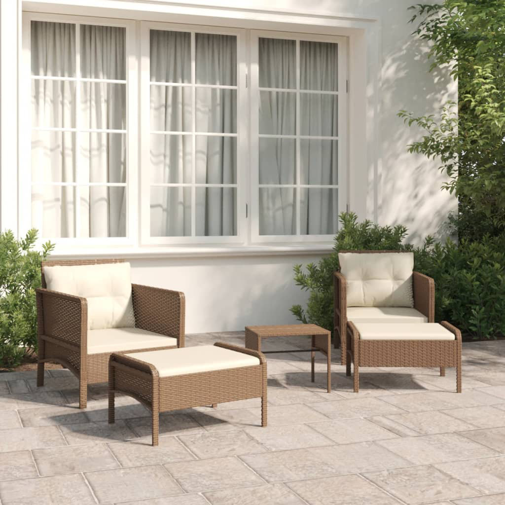 4-Sitzer Lounge-Set Churchville aus Polyrattan mit Polster