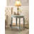 Dakota Traditional 24"Dia Round 1-Shelf End Table with Scalloped Top-804406516