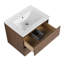 Meuble-lavabo mural 24 po avec lavabo en céramique, 2 tiroirs à fermeture en douceur, ensemble KD-1580402106