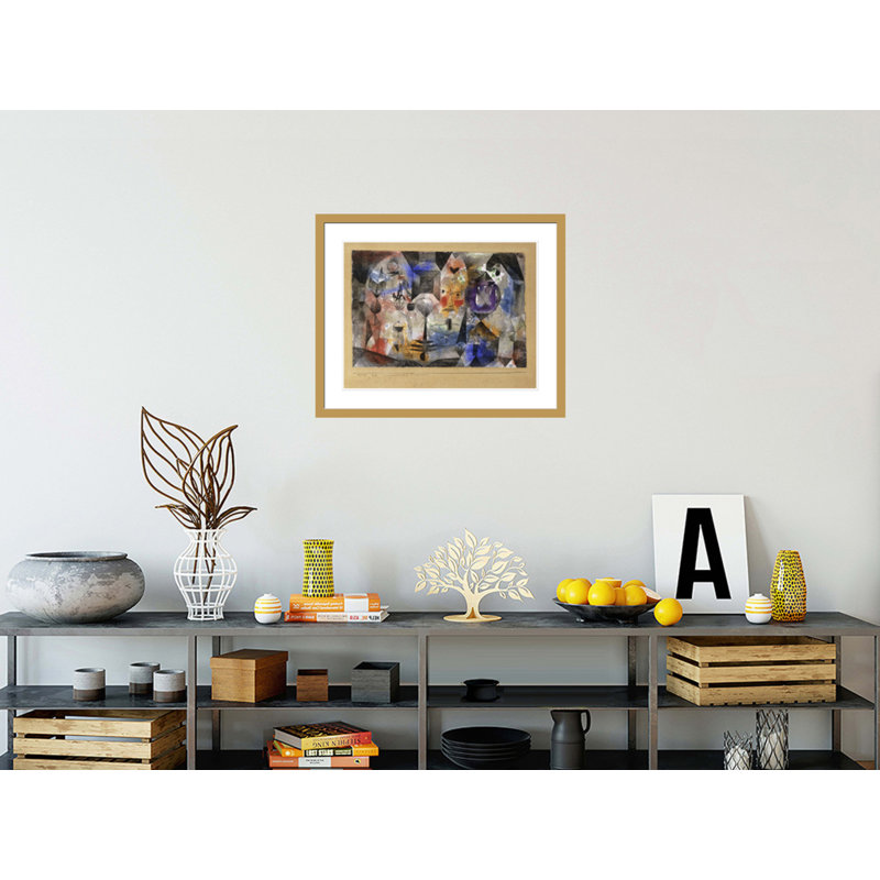 Concentrierter Roman par Paul Klee, impression giclée sur cadre, H 23,5 po x l 28,88 po
