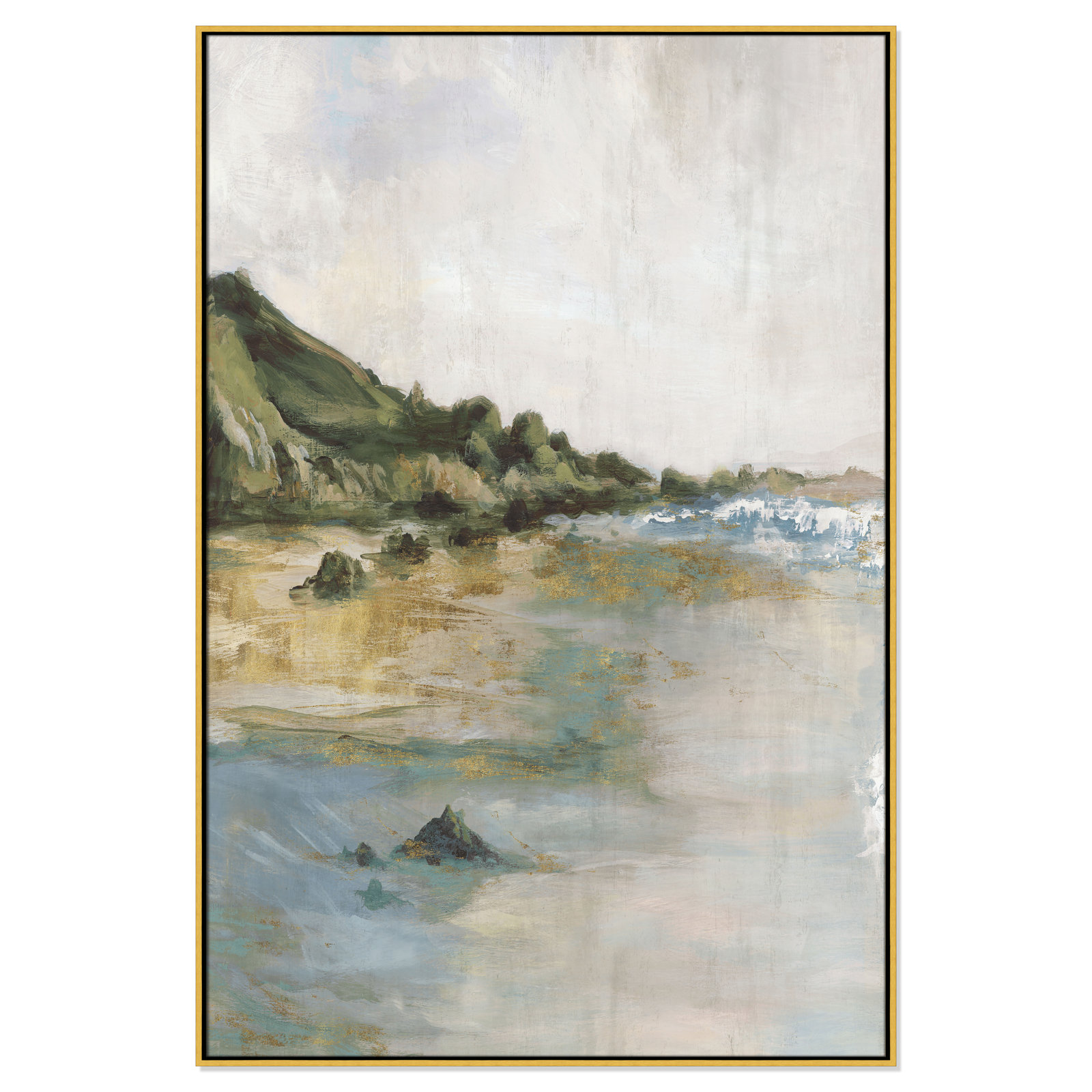 Cordoba "Tide's Edge" Print, 61.5" H x 41.5" W, Gold