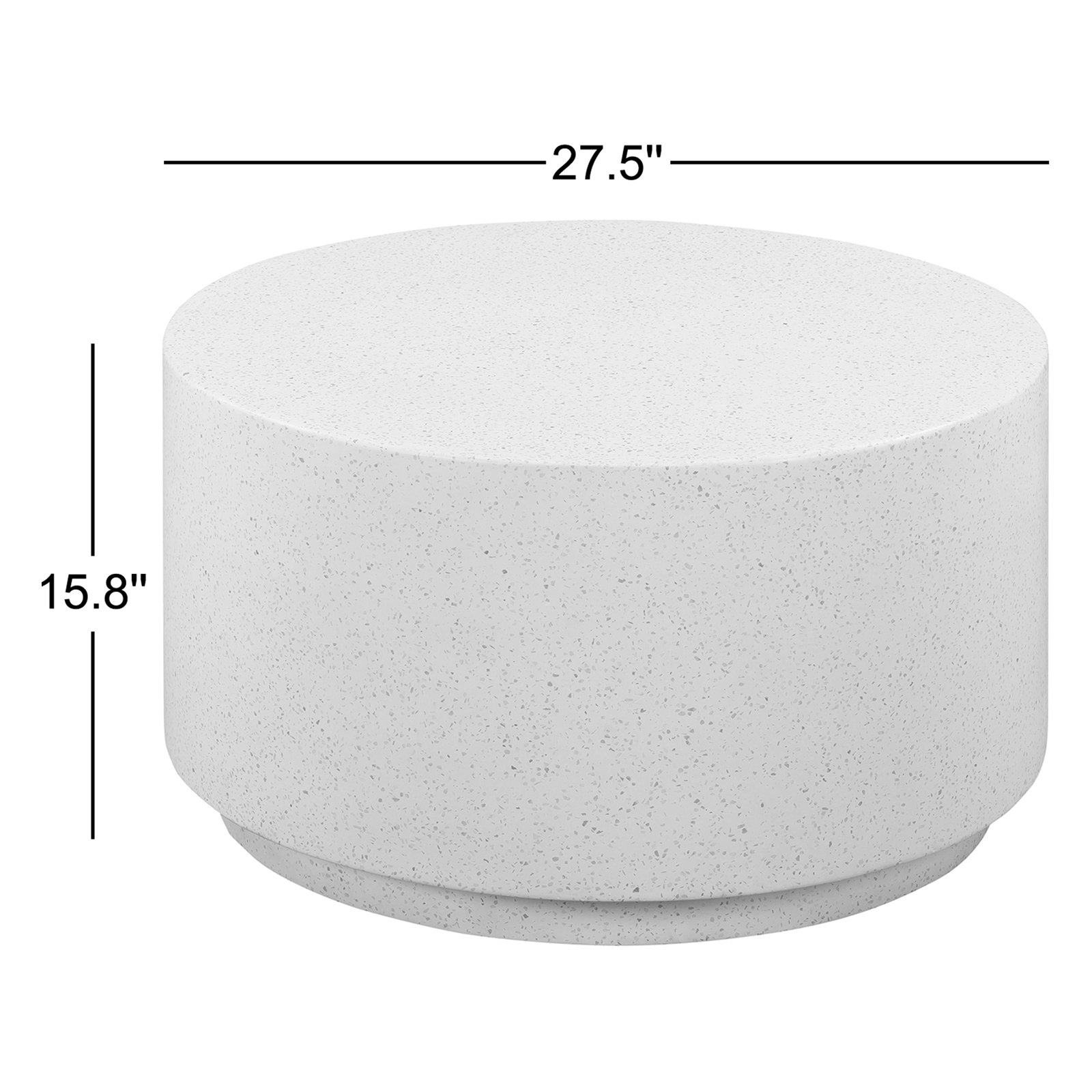 Sur 28" Concrete Drum Coffee Table