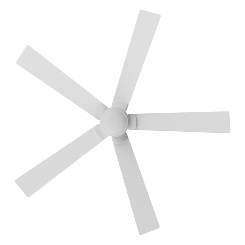 Ventilateur de plafond 52 po encastré à moteur à courant continu blanc sans lumière, télécommande
