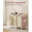 Panier à linge avec tablette, 3 sacs coulissants de 40 L (beige)-303178337
