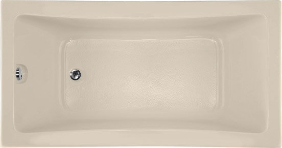 Rosemarie 60'' x 32'' Soaking Acrylic Bathtub, Almond, Polished Chrome