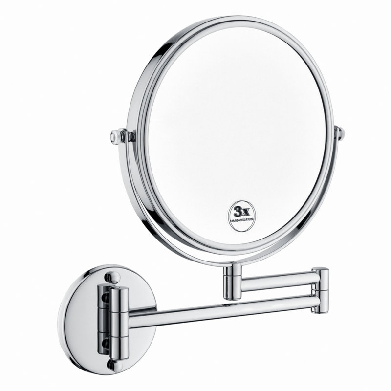 Miroir de meuble-lavabo mural à DEL, miroir de maquillage avec rotation à 360 degrés