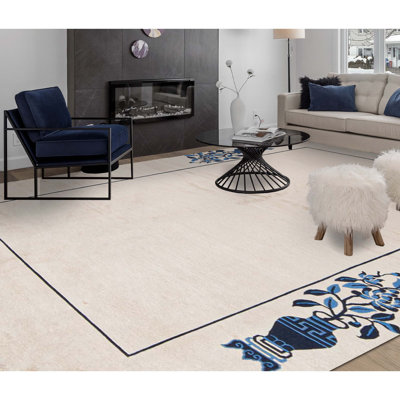 Hand-Knotted High-Quality Peach Area Rug