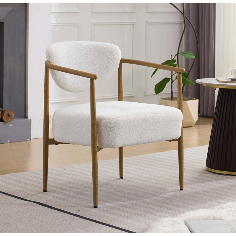 Chaise de salle à manger Teddy, Blanc