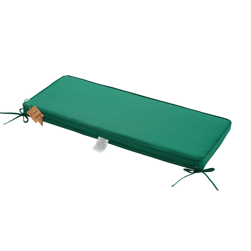 Outdoor 3'' Bench Seat Cushion, Green