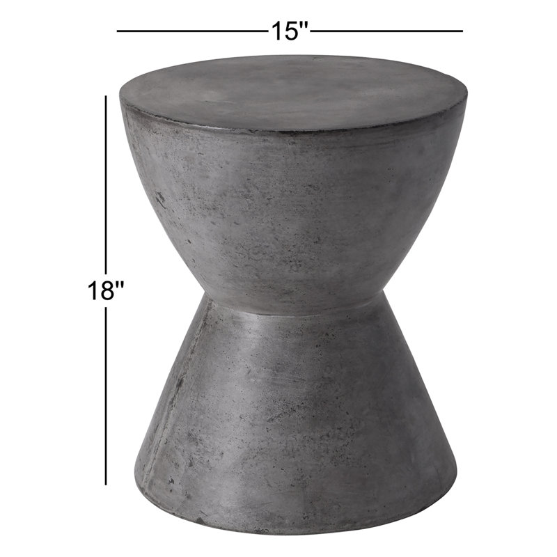 Perse End Table, Gray