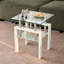 Table en verre trempé transparent 2 pour le salon, table de rangement moderne pour l'organisation, avec fonction