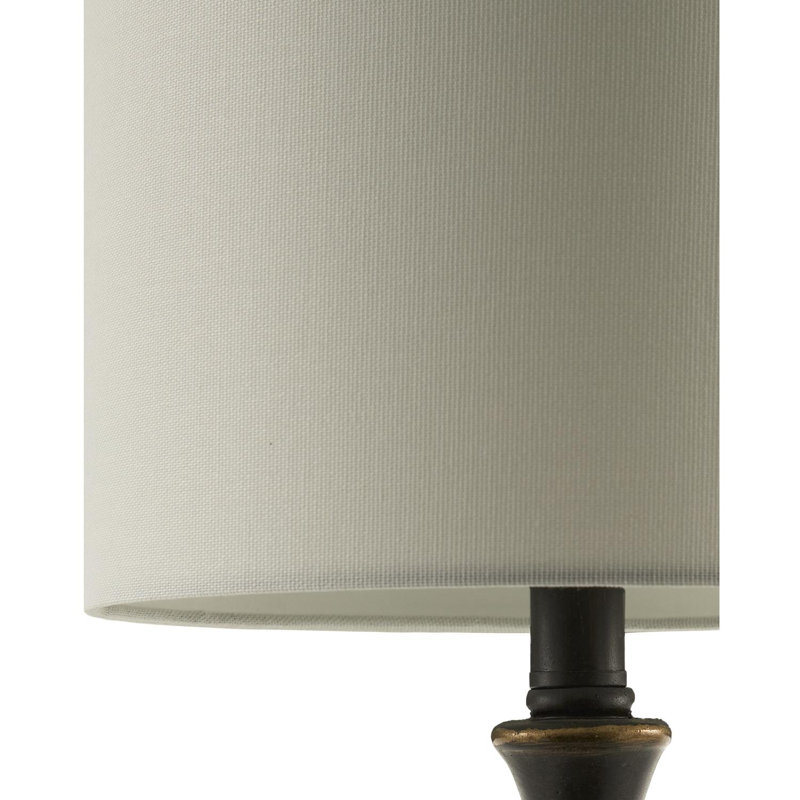 Alecs  Table Lamp, White, Bronze