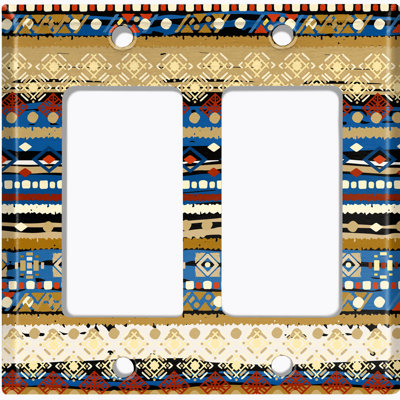 Patterned 2 - Gang Rocker Standard Wall Plate