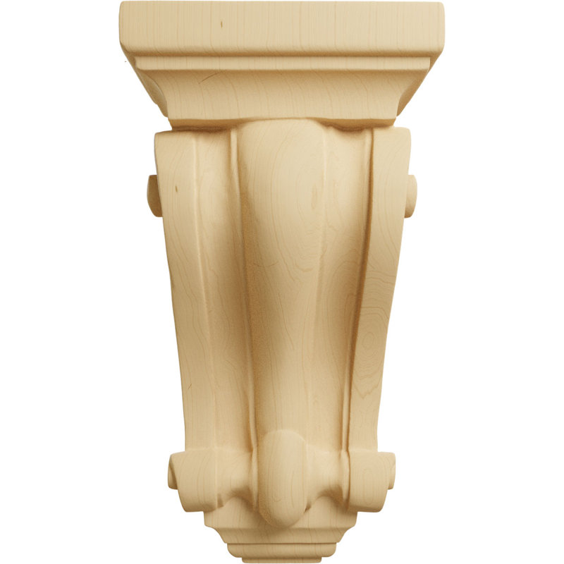 Support en bois / corbeau, L 6,25 po x P 4 po x H 12 po, Aulne