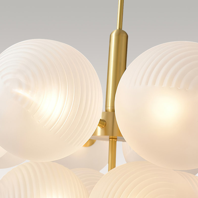 Lustre Delacroy, Nervuré, Laiton