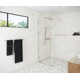 Venus 34 in. x 86.75 in. Fully Frameless Arched Single Fixed Shower Panel