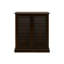 Armoire à chaussures avec 5 tablettes et portes persiennes, espresso