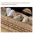 Boatwright 56'' W Flip Compartment Storage Rattan Upholstered Bench with Two Pillows and Solid Wood Feet