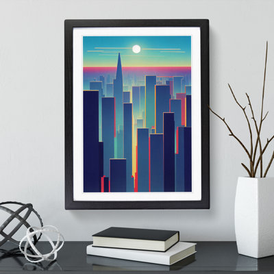Serene City Skyline No.2 - Framed Print