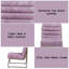 Chaise d'appoint Loria, cuir fleur Wisteria
