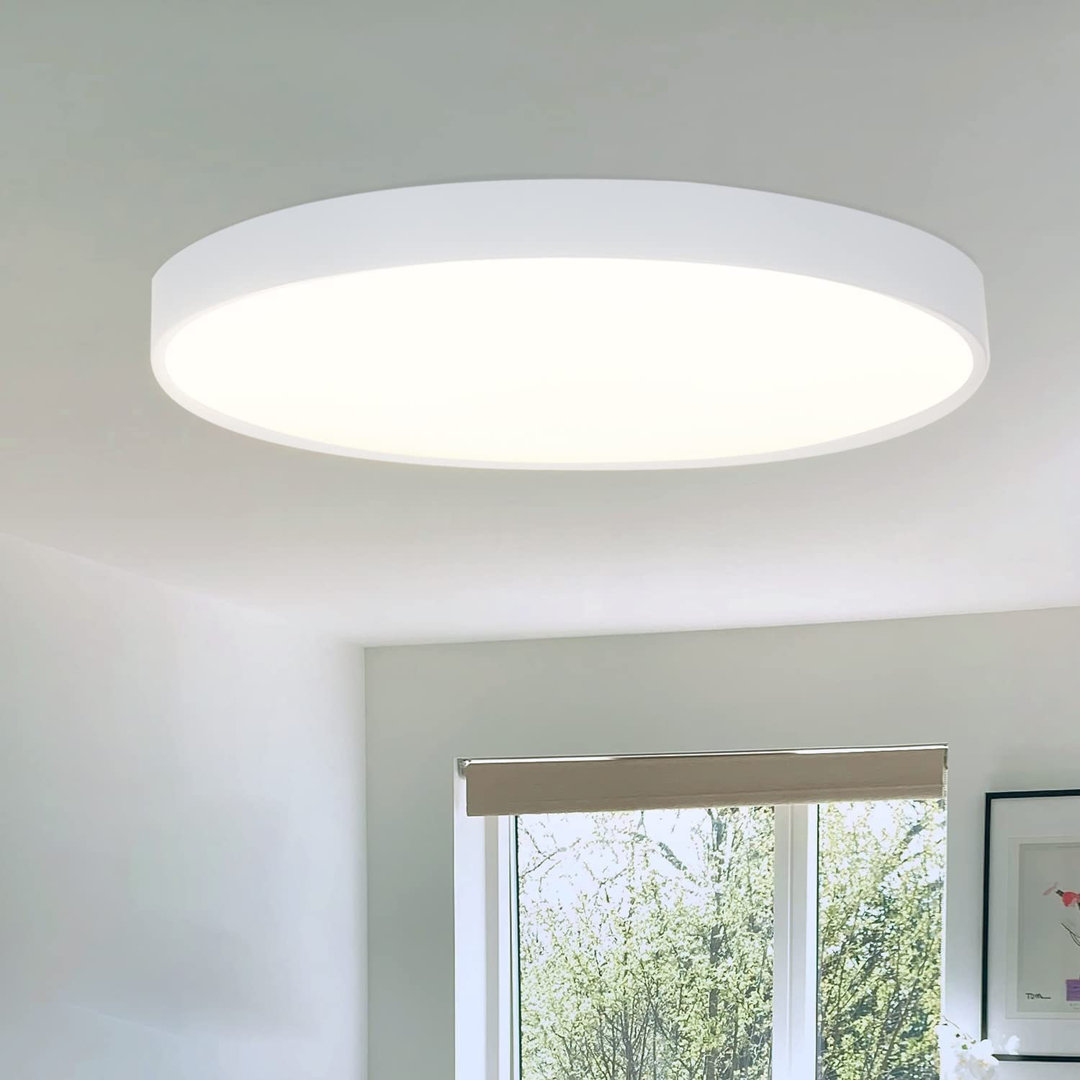 LED Deckenleuchte Flach IP44 Wasserdicht Rund 1-flammig 4000K Neutralweiß Abdirizak 28 cm