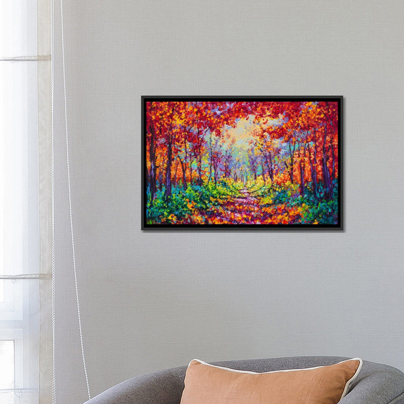 «Luminous» par Kimberly Adams, impression sur toile, H 18 po x l 26 po x P 1,5 po, Toile avec cadre noir, Pas de tapis