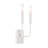 Treyvion Metal Candle Wall Light in White-1179606899