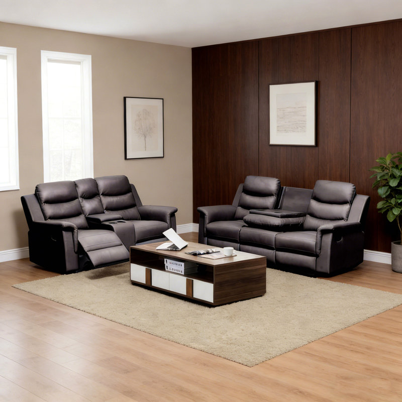 Causeuse inclinable avec housse de console centrale