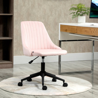 Chaise de travail en velours Anthonyville