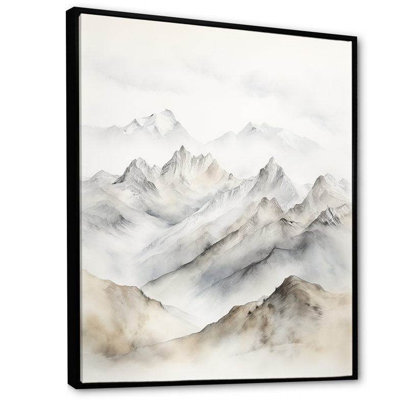 Mountain Silent Beauty IV, Cadre flottant noir, H 40 po x l 30 po x P 1,5 po