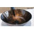 Mocoloo 16"L x 16"W Brown Glass Bathroom Sink Tempered Glass Circle Artistic Bathroom Sink with Pop-up Drain-124049127-124049122