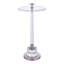 Table d'appoint moderne en acrylique avec pied central pour salon ou chambre - Élégante table d'appoint ronde et étroite pour la maison ou le bureau - 63,5 cm-1552764535