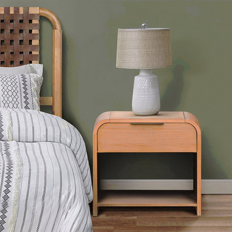 Table de chevet moderne à un tiroir et cascade pour chambre à coucher