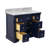 Fossen 42" Single Bathroom Vanity Set with Royal Blue Cabinet and Carrara Marble Countertop-1322901147-1230142615