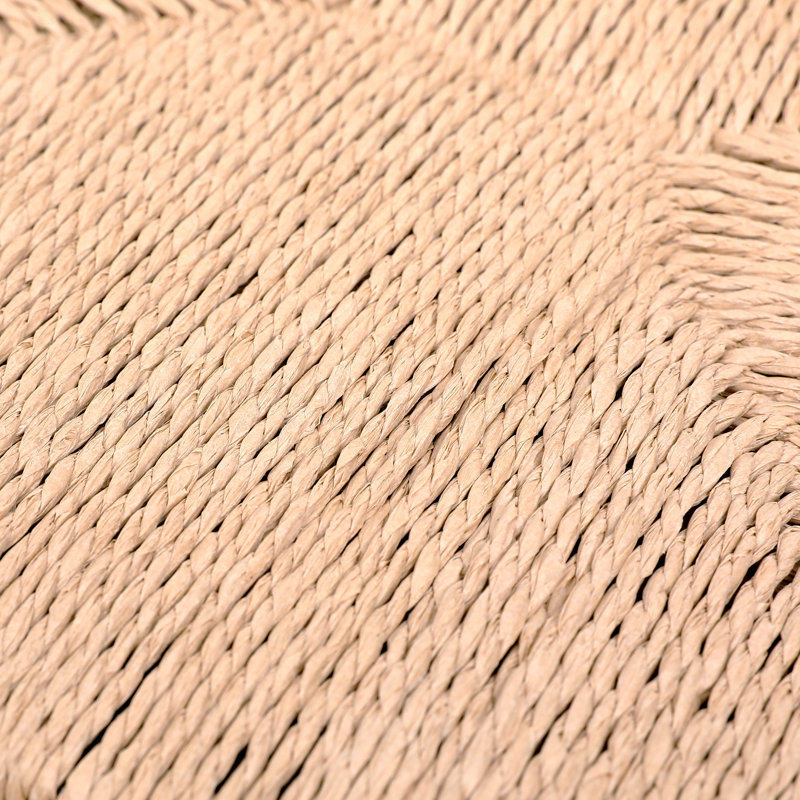 Ensemble de 2 tabourets de bar sans dossier pour comptoir de cuisine, chaises de salle à manger en corde de papier tissées pour la maison et la cuisine (corde de papier sans dossier)
