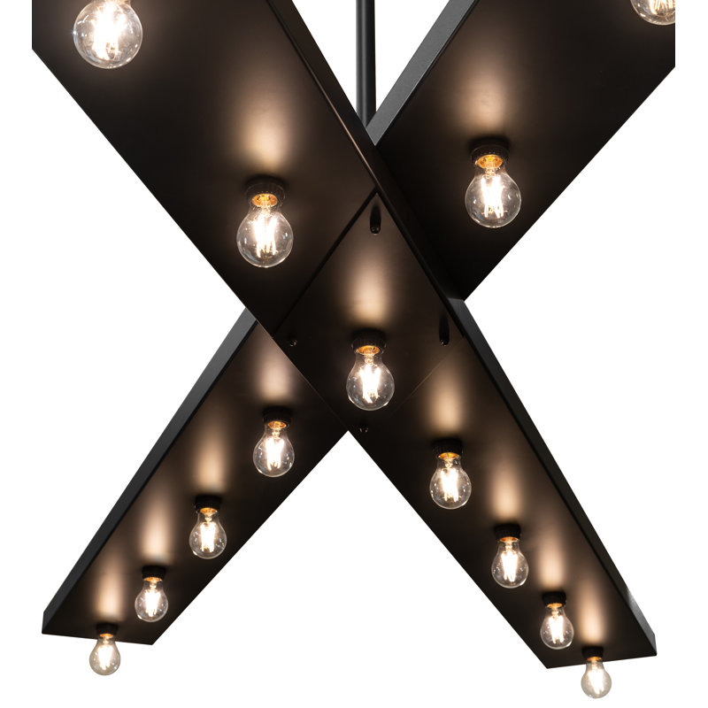 120" Long Caldero 17 Light Oblong Pendant