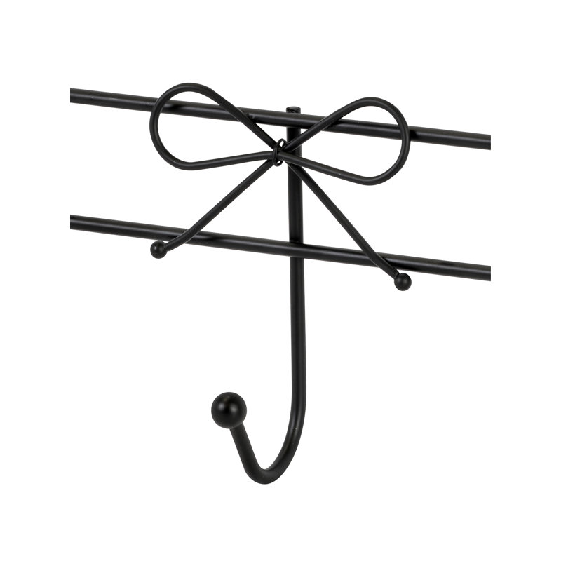Bows Storage Hooks Over-the-Door Towel Hook, Matte Black