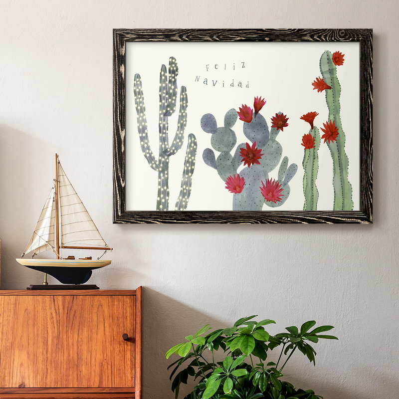 Collection de fleurs de cactus de Noël A, Noir, H 22 po x l 32 po x P 1,5 po