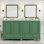 Ensemble de meuble-lavabo avec lavabos doubles (séparés), lavabos doubles en céramique, tablette de rangement et tiroirs séparés (miroir non inclus) - Solution de salle de bain moderne pour salles de bain spacieuses