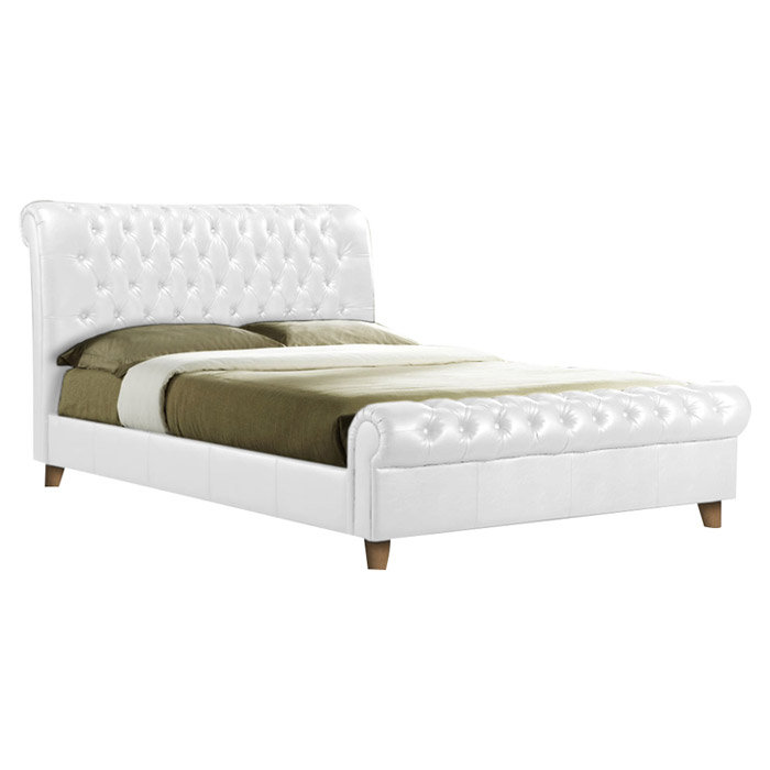 Upholstered Bed, Super King (6'), White