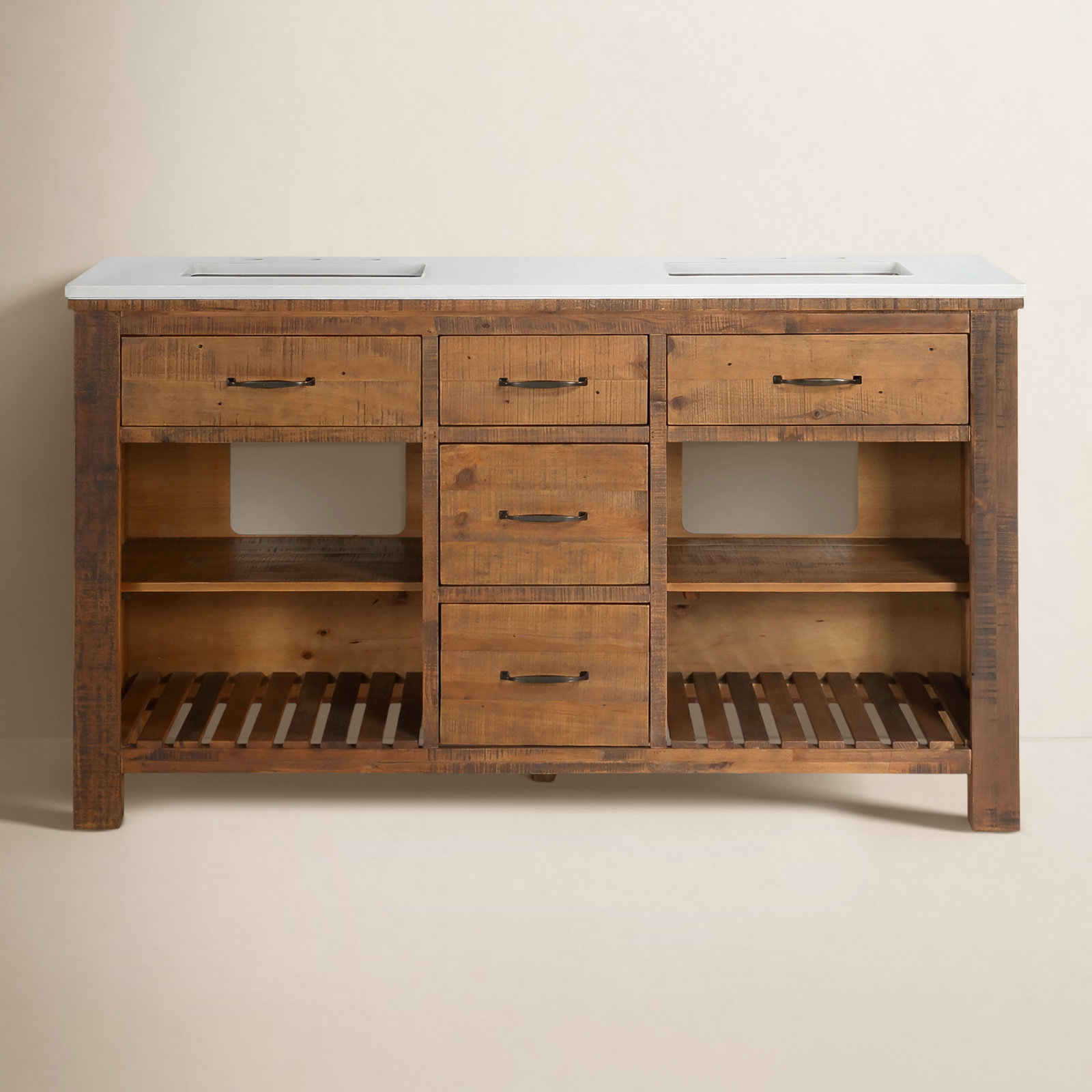 Marlie 60'' Double Bathroom Vanity with Quartz Top
